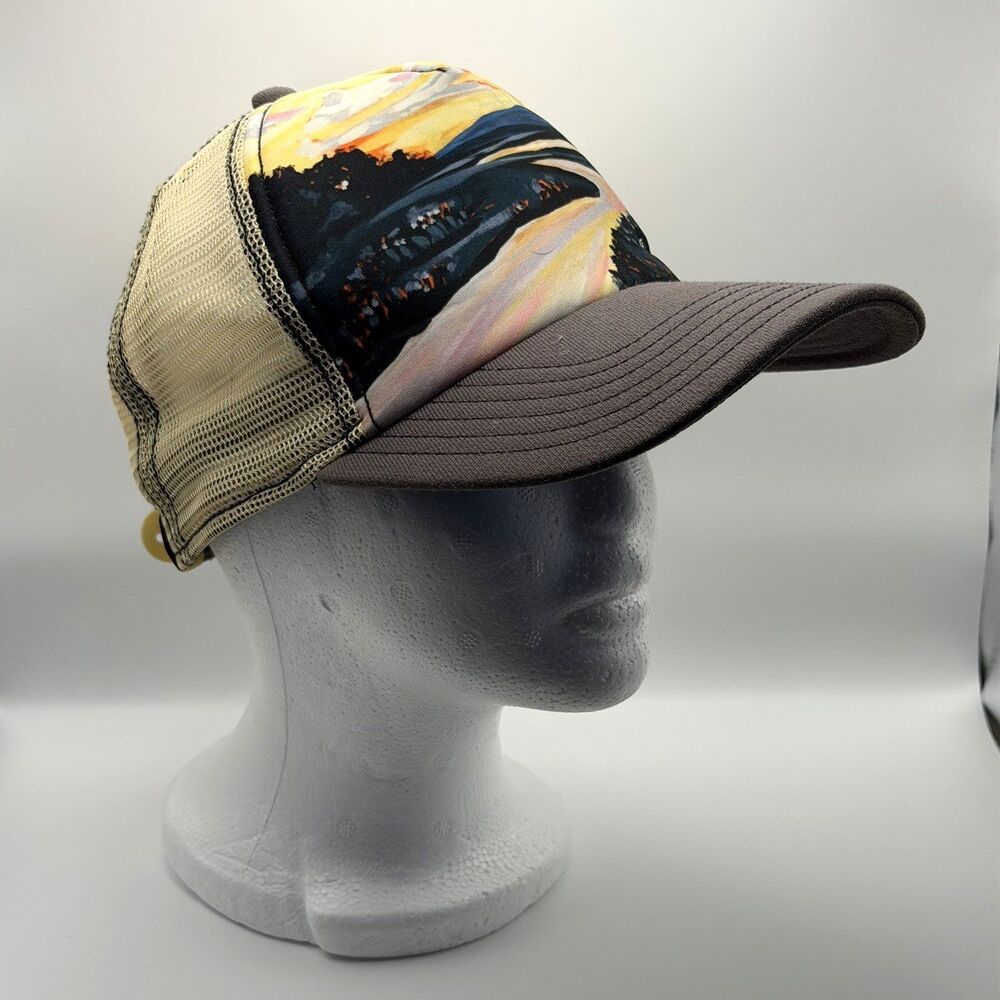 Art 4 All Abby Paffrath Collection Jackson Hole Trucker Hat Sunrise River Used - Picture 3 of 14